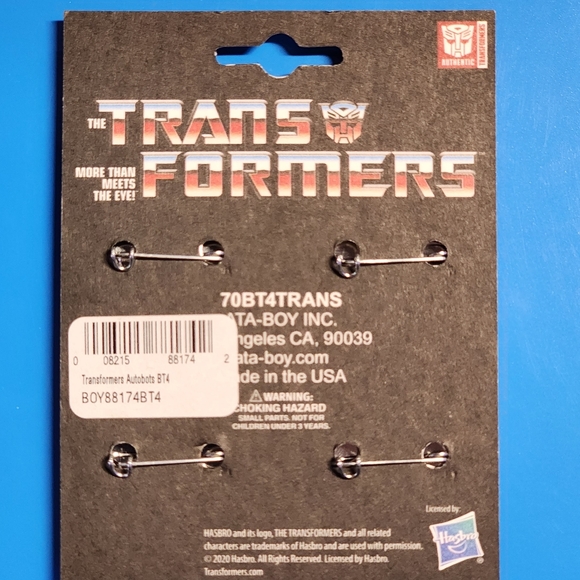 Tranformers Autobots 4 Button Set, Made by Ata-Boy, Optimus Prime, Bumblebee - Picture 2 of 2